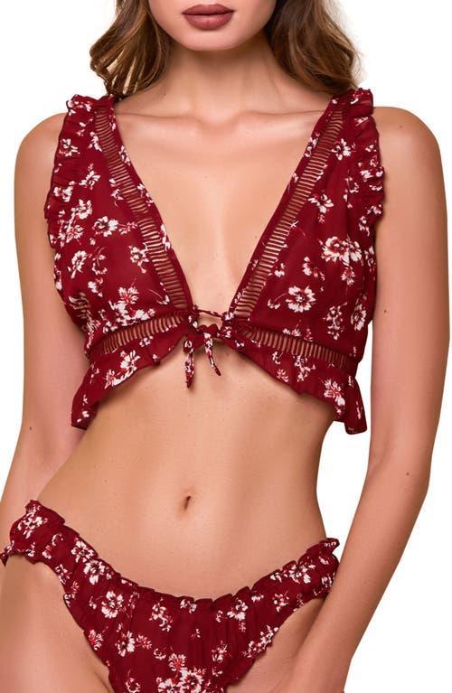 Hauty Printed Chiffon Bralette Set Product Image