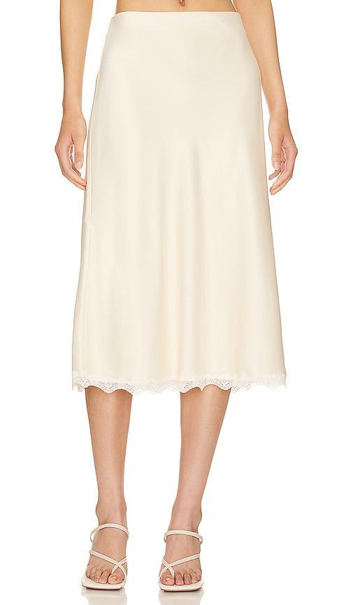 Camila Coelho Carmel Midi Skirt in Cream. - size XXS (also in L, M, S, XL, XS) product image