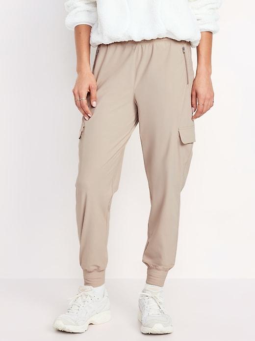 High-Waisted SleekTech Cargo Joggers Product Image