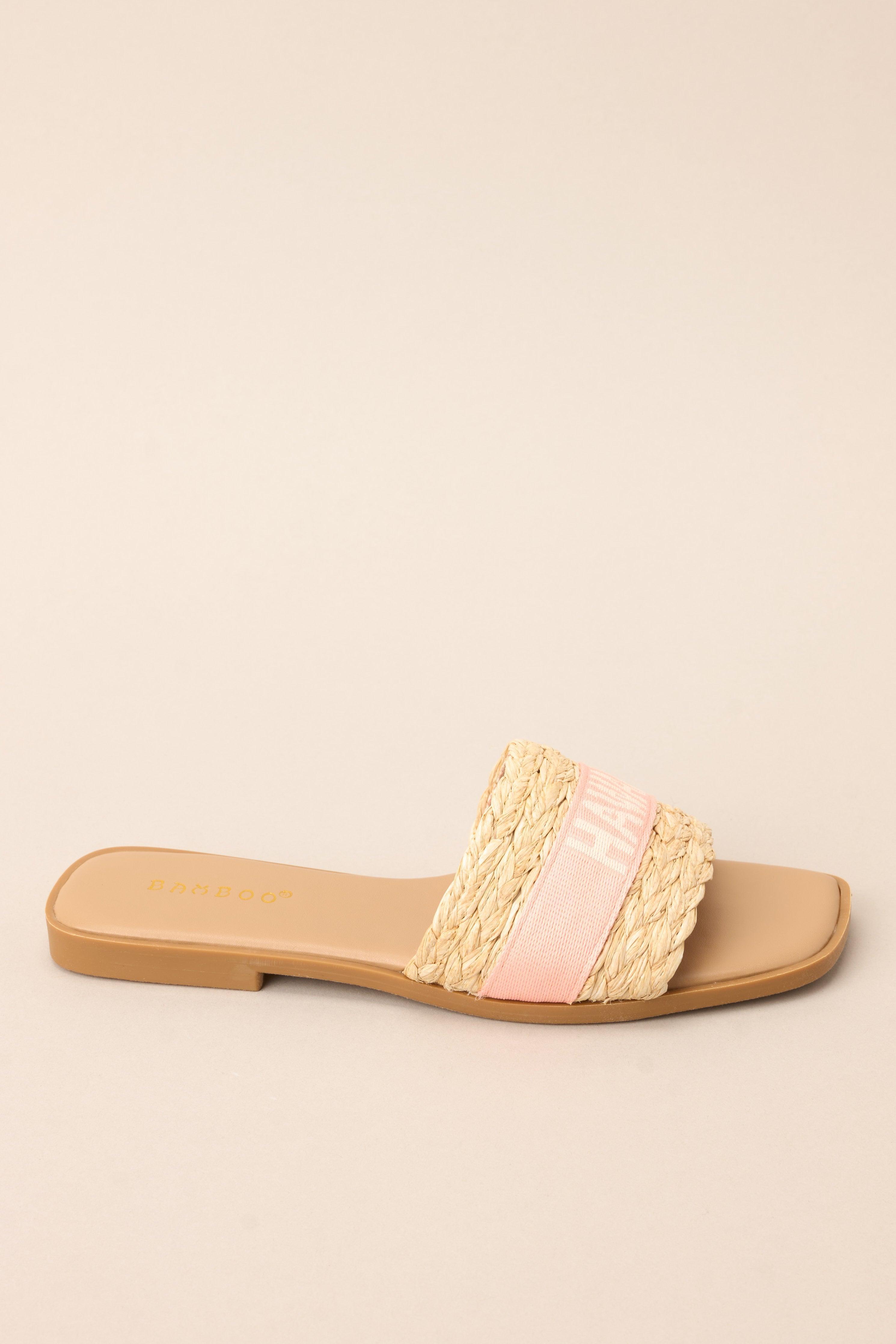 To The Tropics Light Pink Sandals Product Image