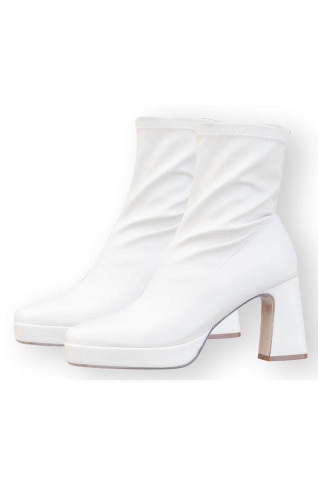 Candace Cream Square Toe Bootie FINAL SALE Product Image