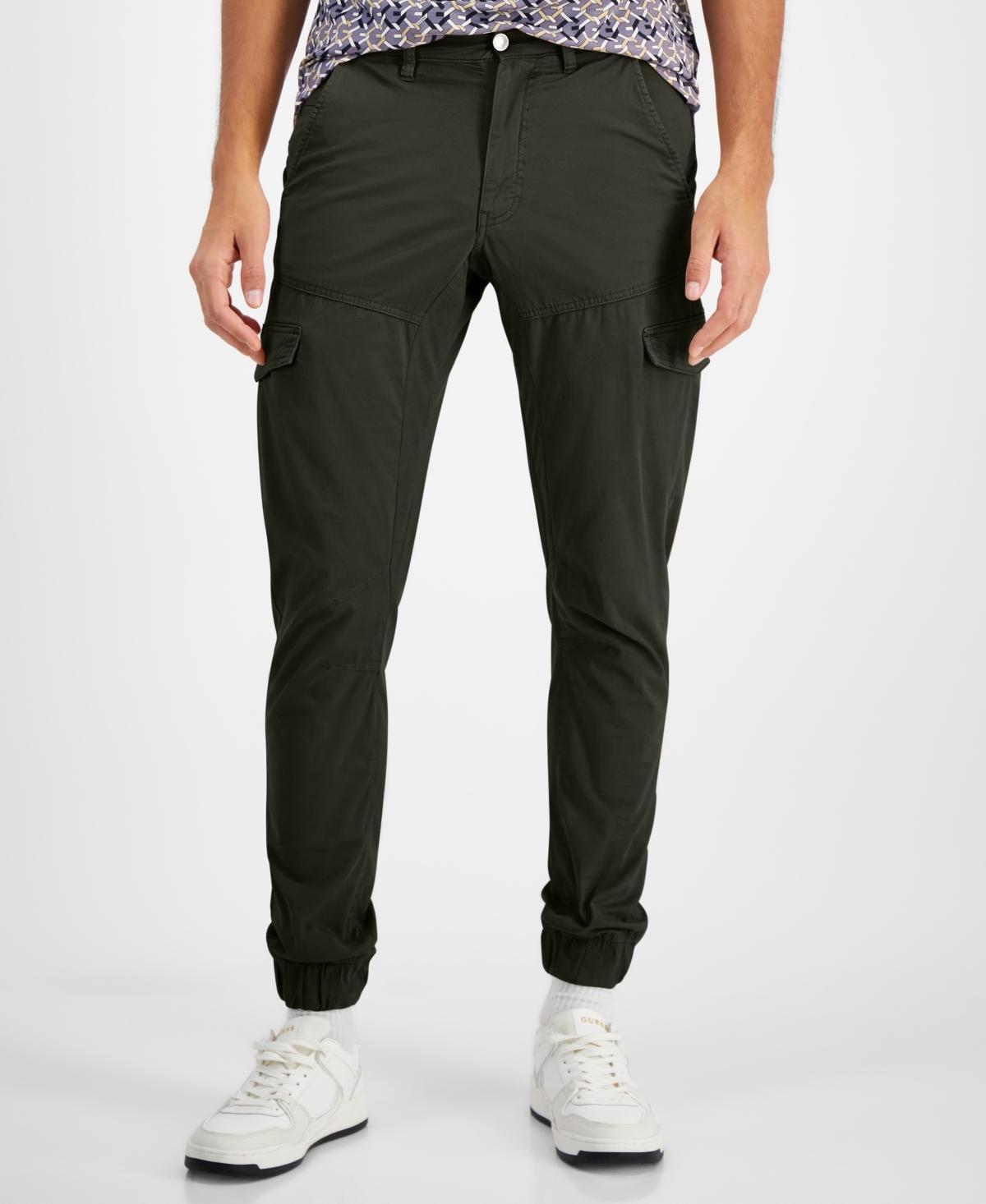 Guess Mens Stretch-Cotton Cargo Joggers Product Image