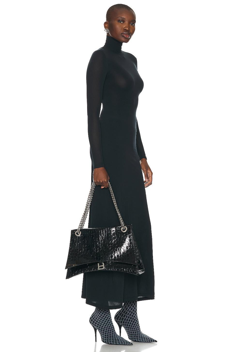 Balenciaga Large Crush Chain Bag Black.. Product Image