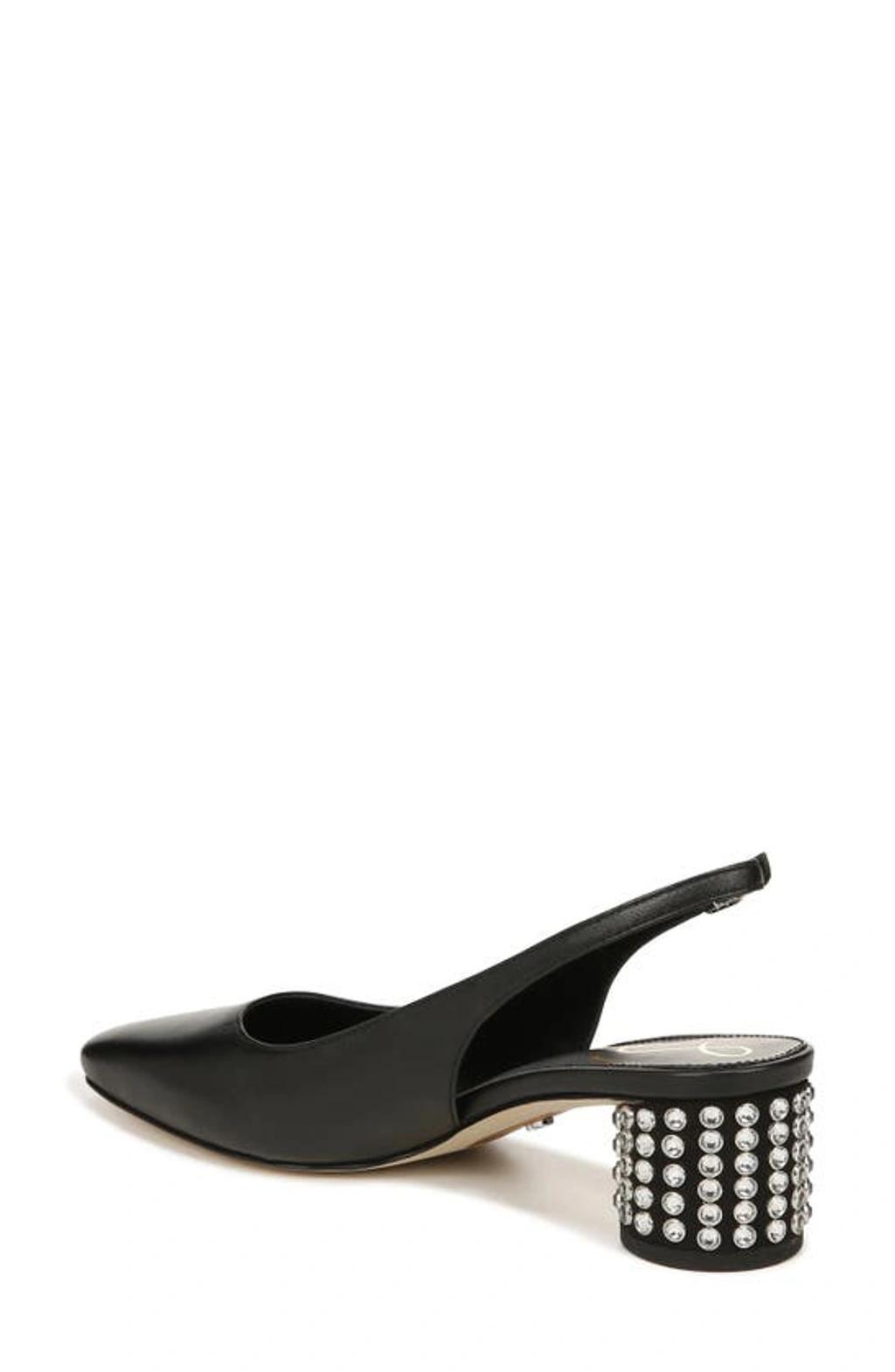 SAM EDELMAN Terra Gem Slingback Kitten Heel In Black Product Image