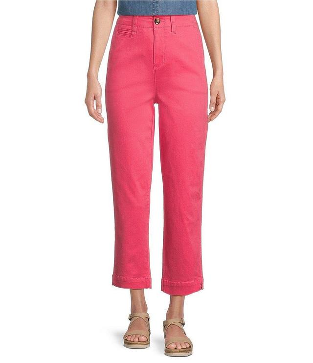 Westbound CHINO Crop High Rise Slim Straight Leg Pants Product Image