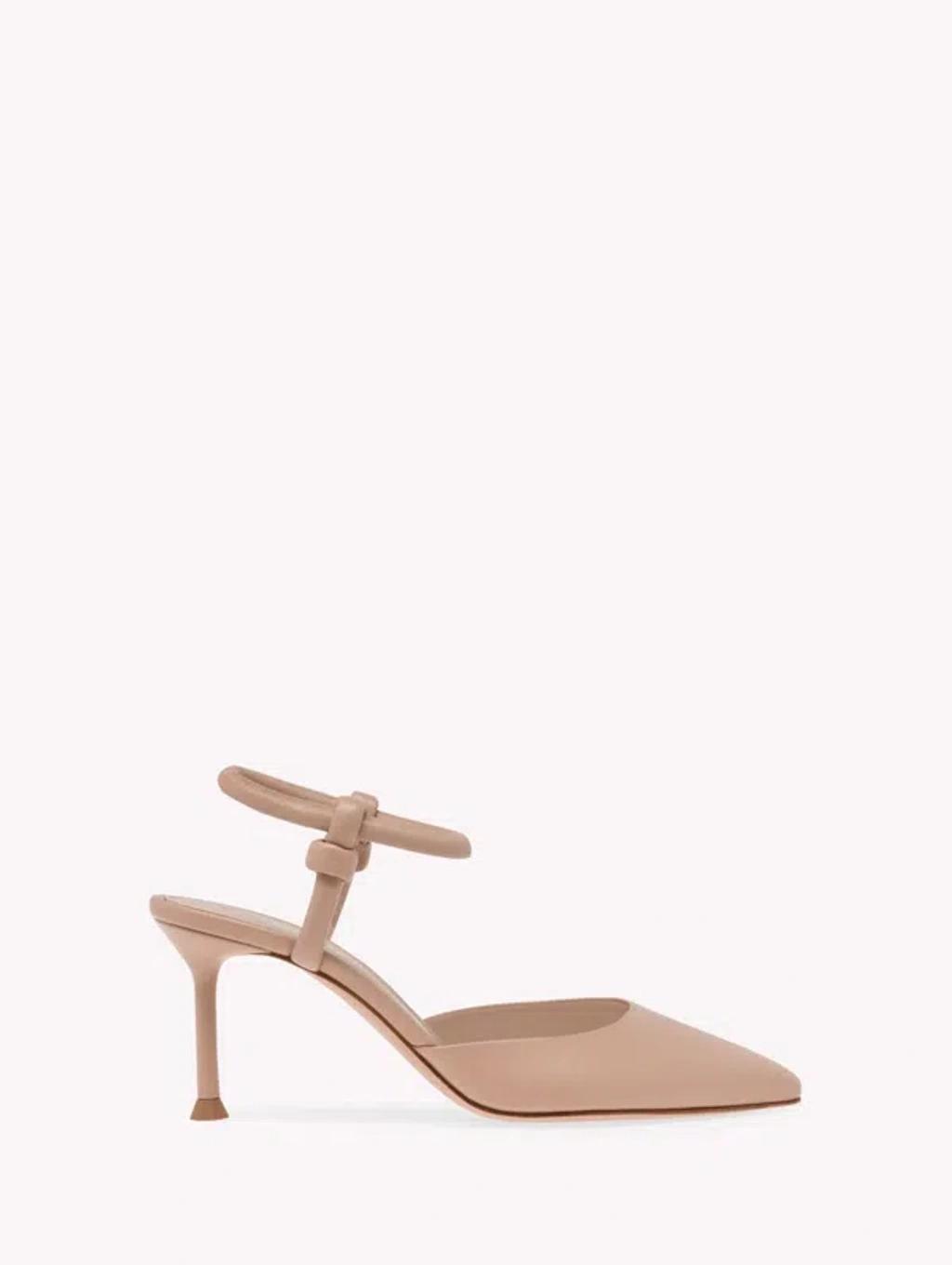 GIANVITO ROSSI Women's Juno D'orsay Nappa Pumps In Peachpea Product Image