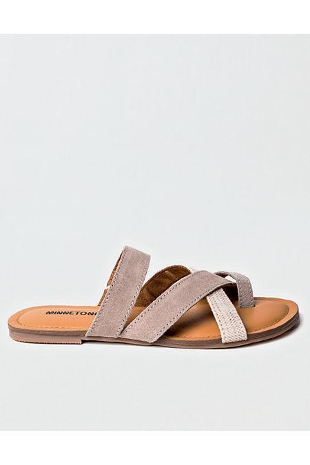 Minnetonka Womens Faribee Sandal Womens Taupe 7 Product Image