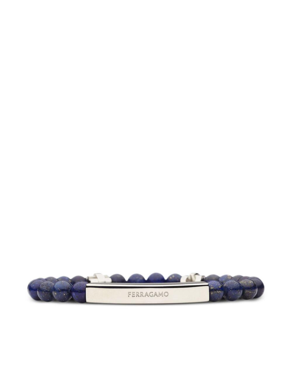 FERRAGAMO Bracelet With Semi-precious Stones - Size 19 In Blue Product Image