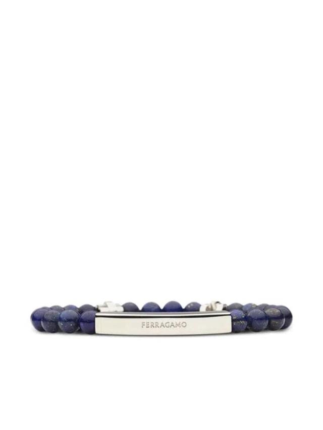 FERRAGAMO Bracelet With Semi-precious Stones - Size 19 In Blue Product Image