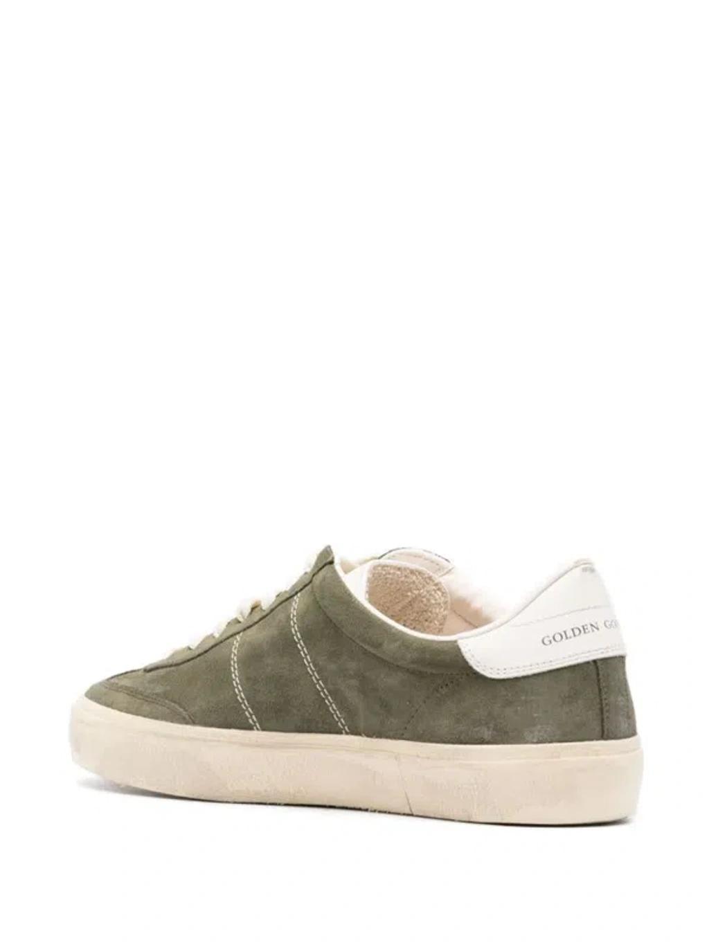 GOLDEN GOOSE Suede Low-top Trainers In Green Product Image