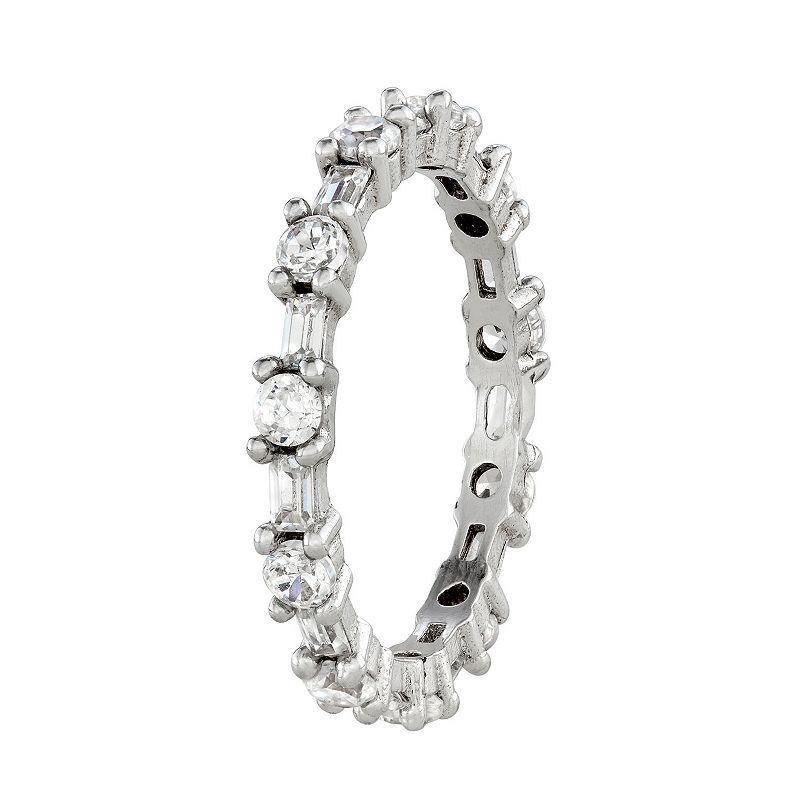 Contessa Di Capri Cubic Zirconia Eternity Ring, Womens White Product Image