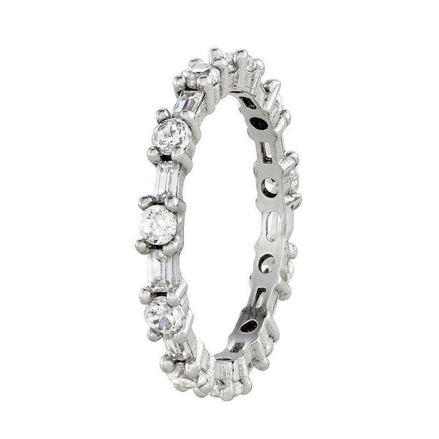 Contessa Di Capri Cubic Zirconia Eternity Ring, Womens White Product Image