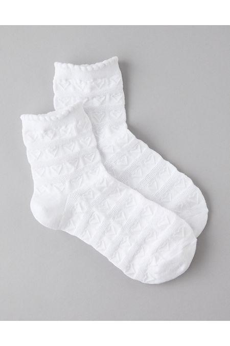 AE Heart Scalloped Boyfriend Socks Womens Product Image