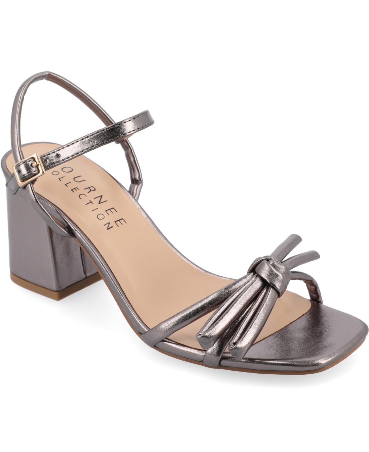 Journee Collection Womens Meryl Bow Block Heel Dress Sandals Product Image