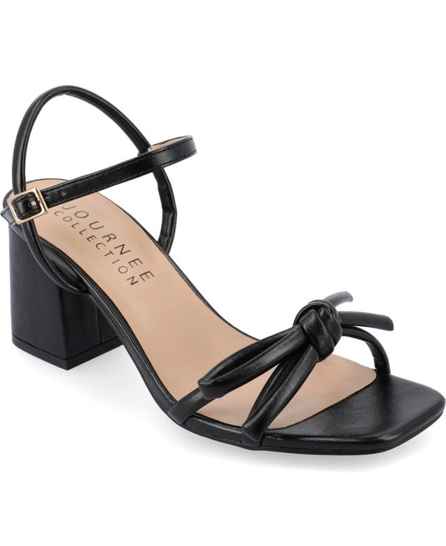 Journee Collection Womens Meryl Bow Block Heel Dress Sandals Product Image