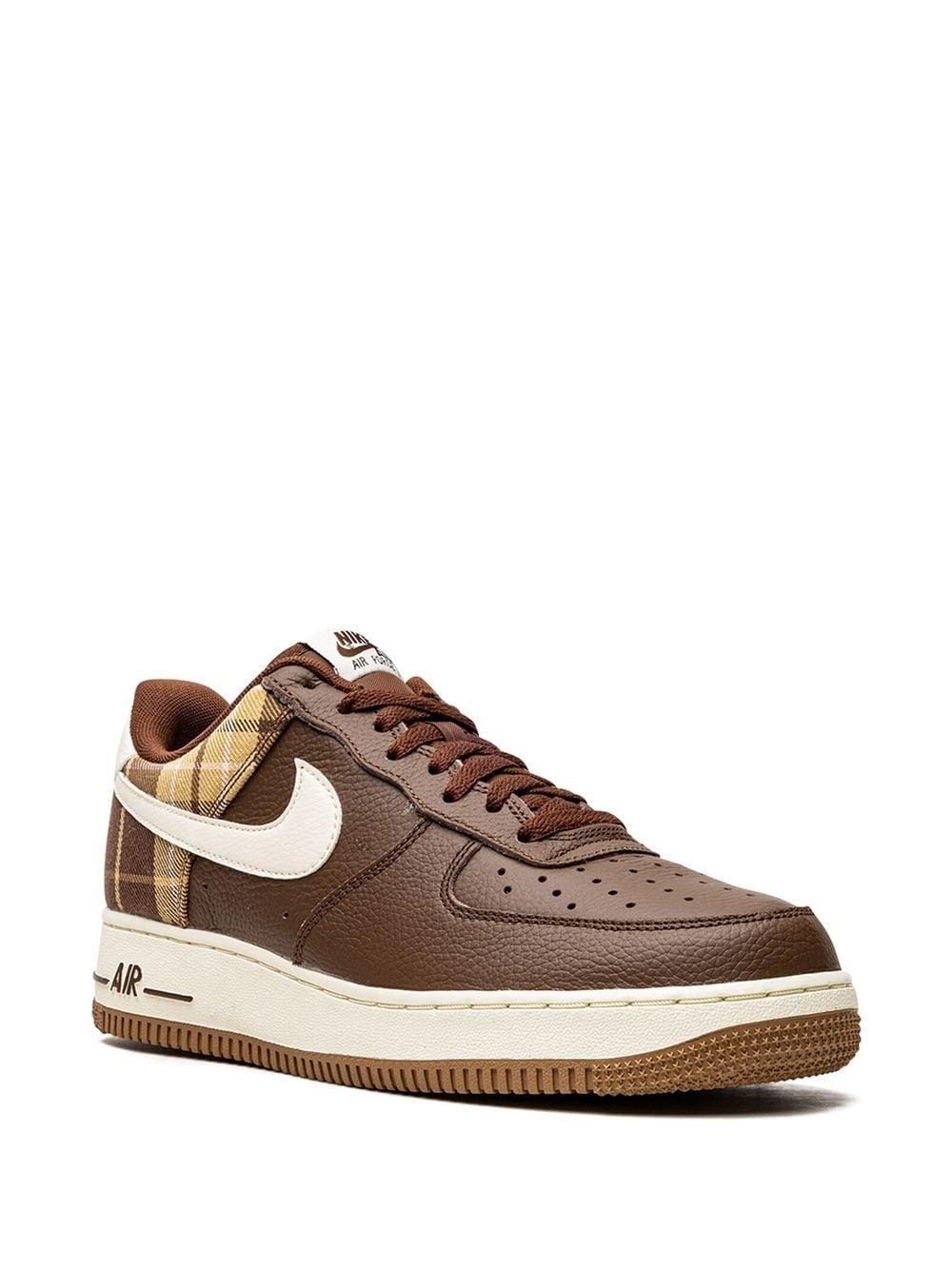 NIKE Air Force 1 Low "plaid" Sneakers In Cacao Wow/pale Ivory-cacao Wow Product Image