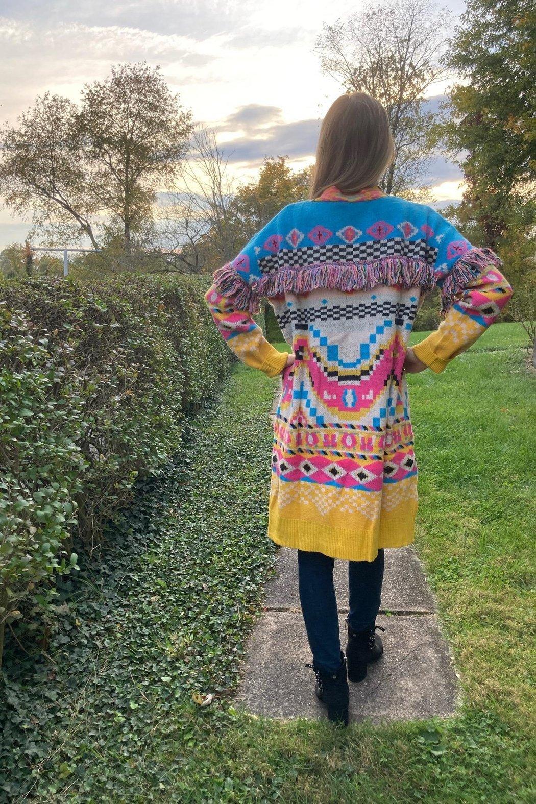 Aztec Fringe Cardigan Product Image