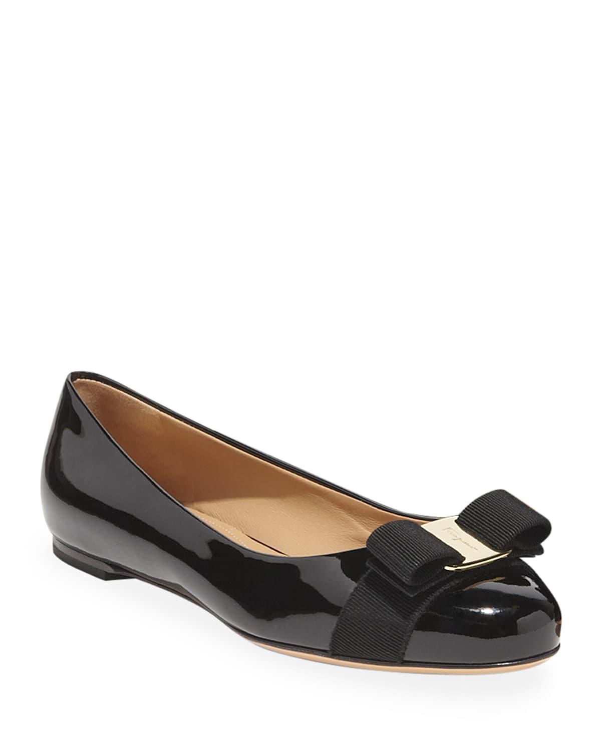 FERRAGAMO Varina Leather Flat Product Image