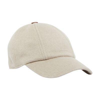 Obliqua Cachemire Cap In Beige Product Image