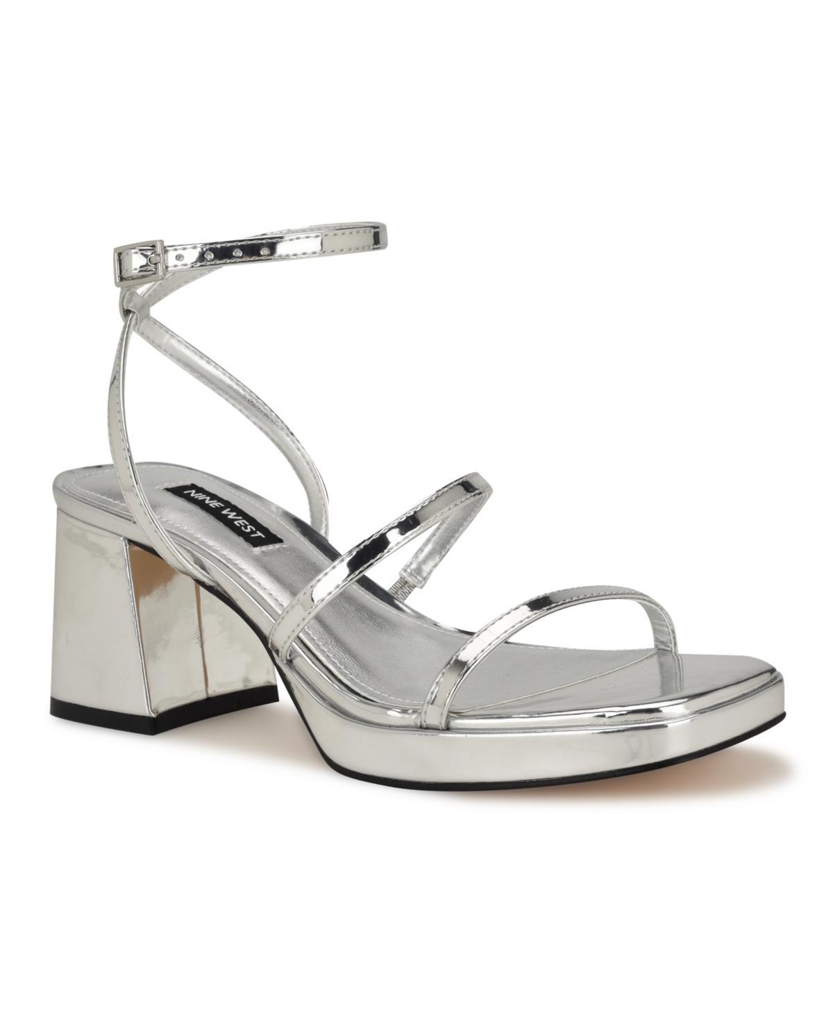 Nine West Womens Flame Square Toe Strappy Dress Sandals Product Image