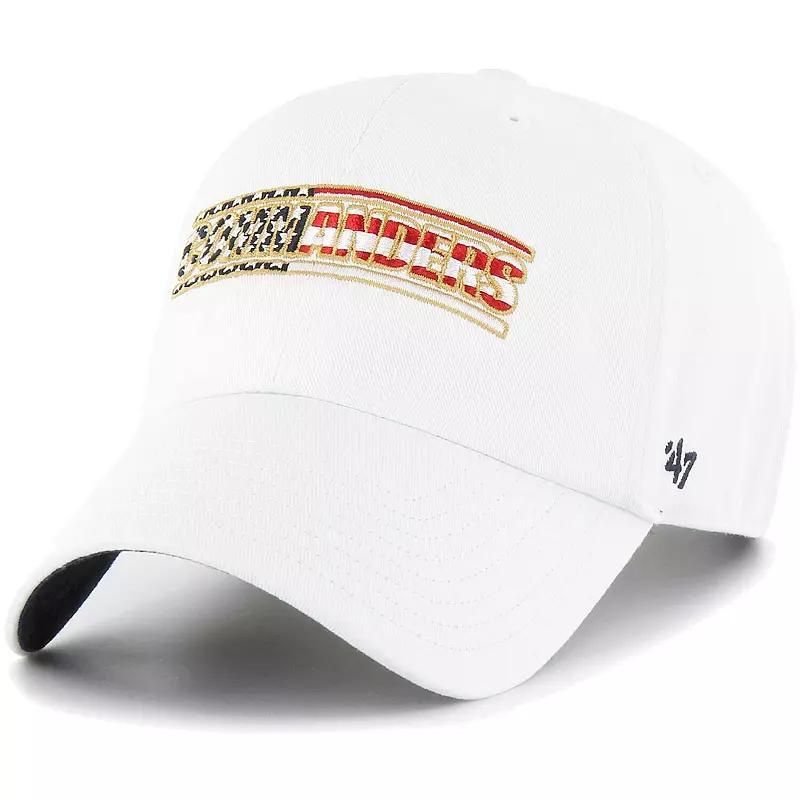 Mens 47 Brand White Washington Commanders Homeland Clean Up Adjustable Hat Product Image