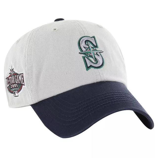 Mens 47 Gray/Navy Seattle Mariners Sure Shot Classic Franchise Fitted Hat Product Image