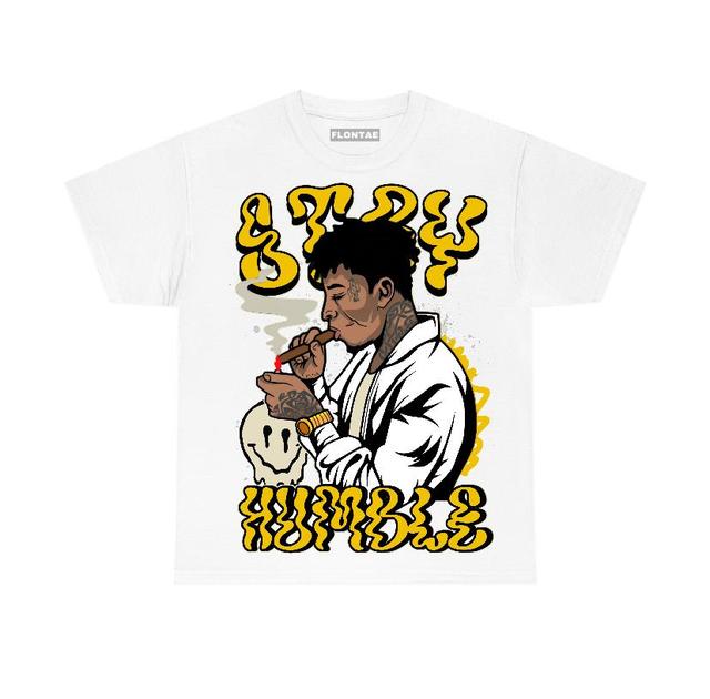 Vivid Sulfur 4s Flontae T-Shirt Stay Humble Graphic Product Image