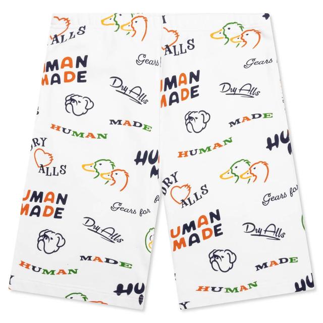 Printed Sweat Shorts - White Male Product Image