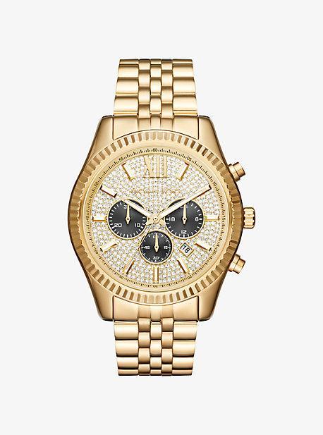 Oversized Pavé Logo -Tone Watch Product Image