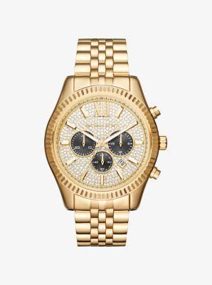 Oversized Pavé Logo -Tone Watch Product Image