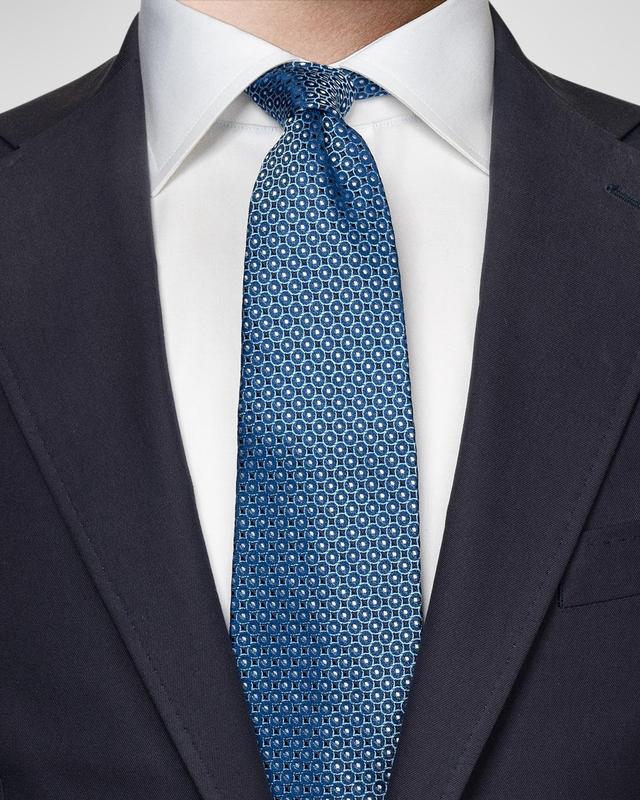 Mens Geometric Woven Silk Tie Product Image