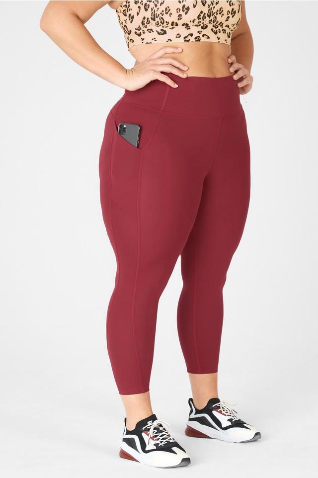 Fabletics Oasis High-Waisted 7/8 Legging Womens red plus Size 4X Product Image