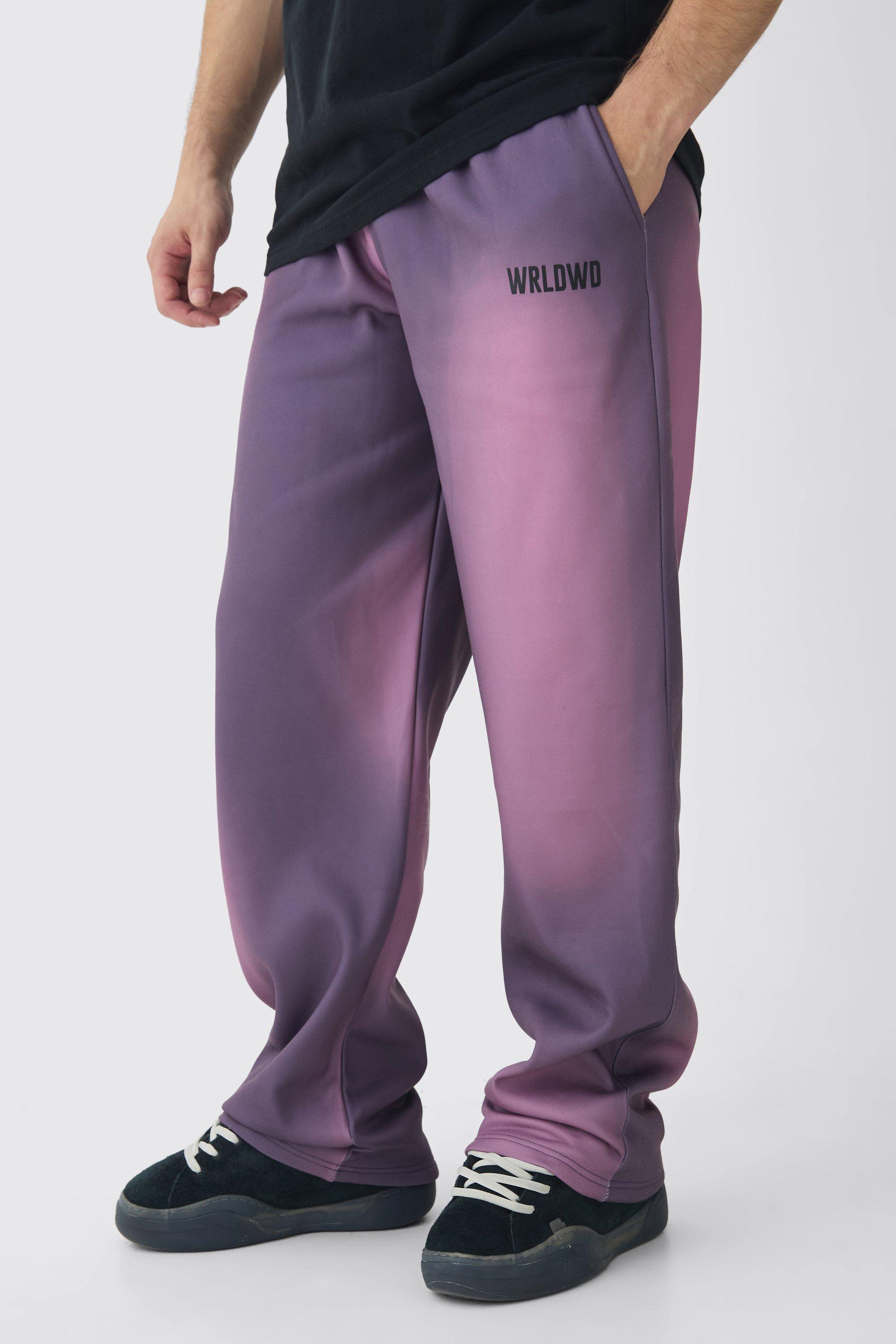 Tall Oversized Wash Print Sweatpants | boohooMAN USA Product Image