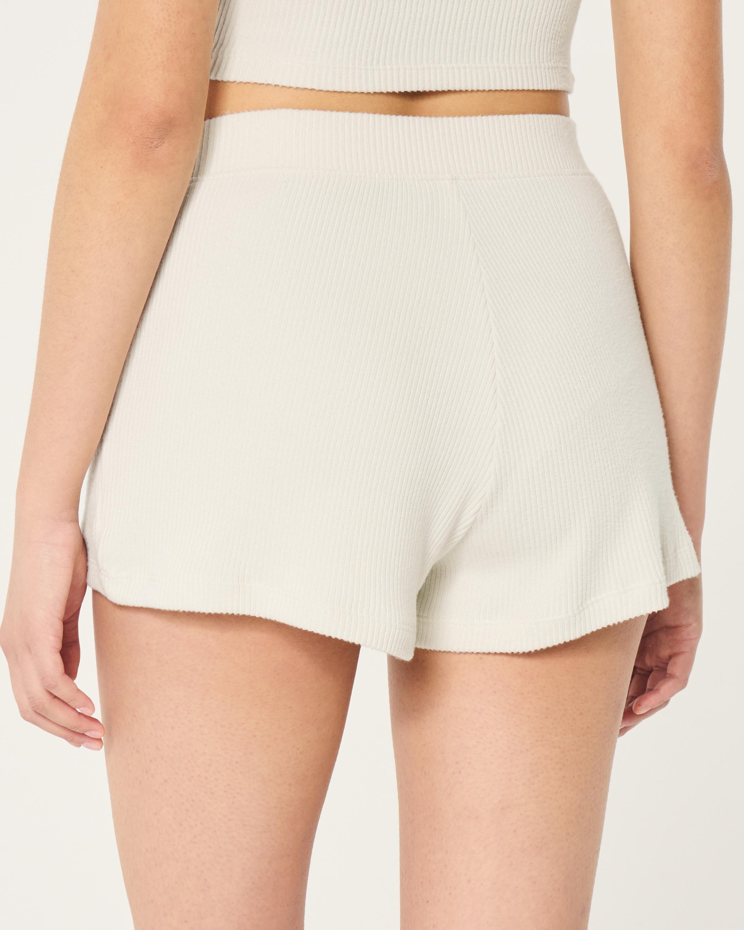 Cozy Ribbed Sleep Shorts Product Image