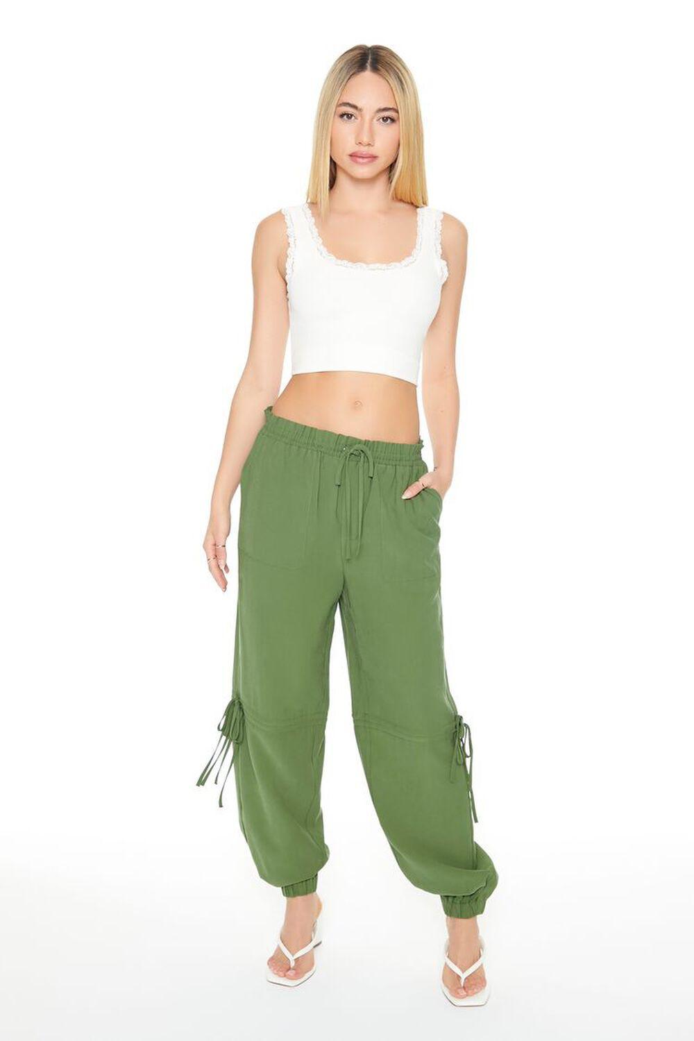 High-Rise Drawstring Joggers | Forever 21 product image