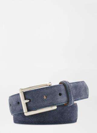 Peter Millar Mens Excursionist Suede Belt | Color: Navy | Size: 40 Product Image