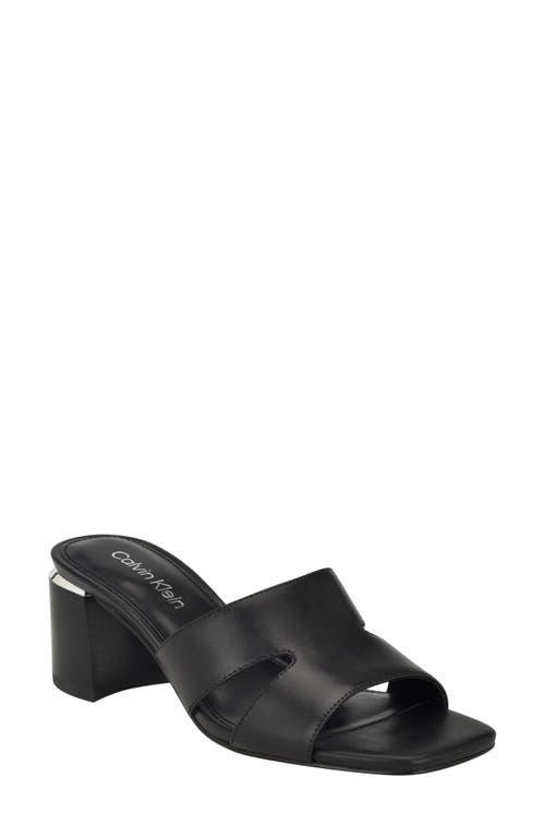 Calvin Klein Womens Valery Block Heel Slide Sandals Product Image