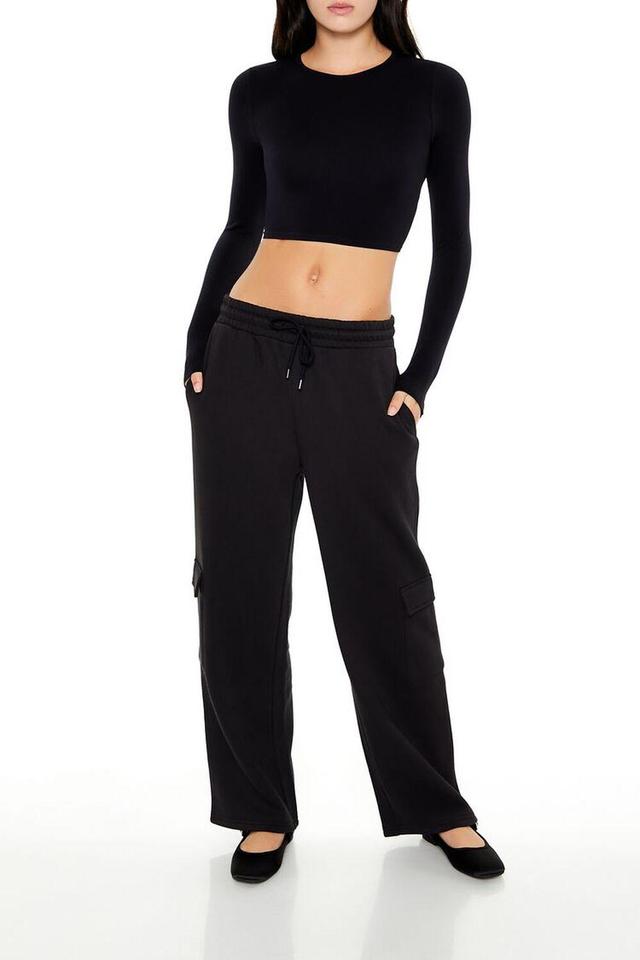 Mid-Rise Cargo Sweatpants | Forever 21 Product Image