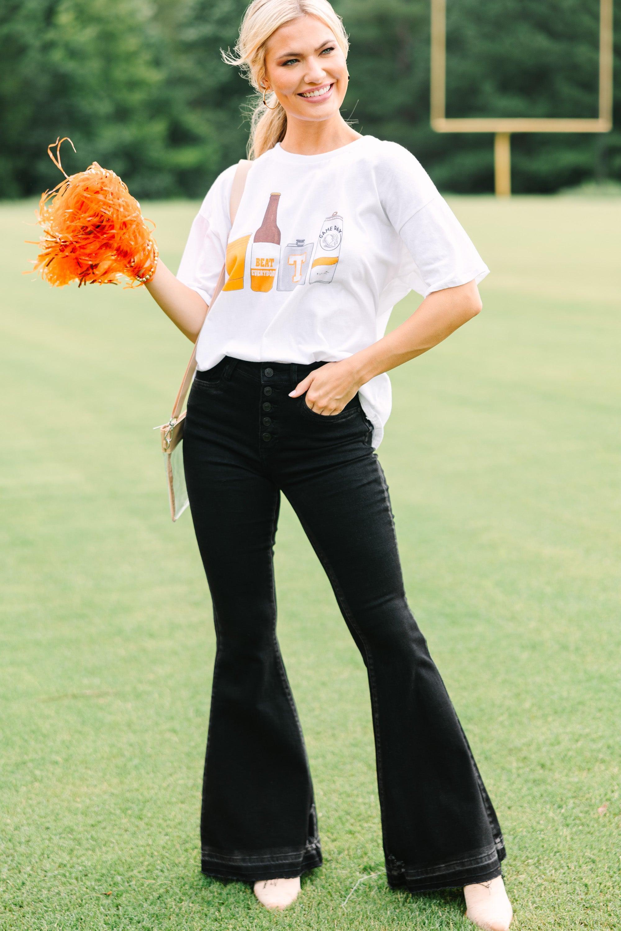 Drink Local Orange And White Gameday Graphic Tee Female Product Image