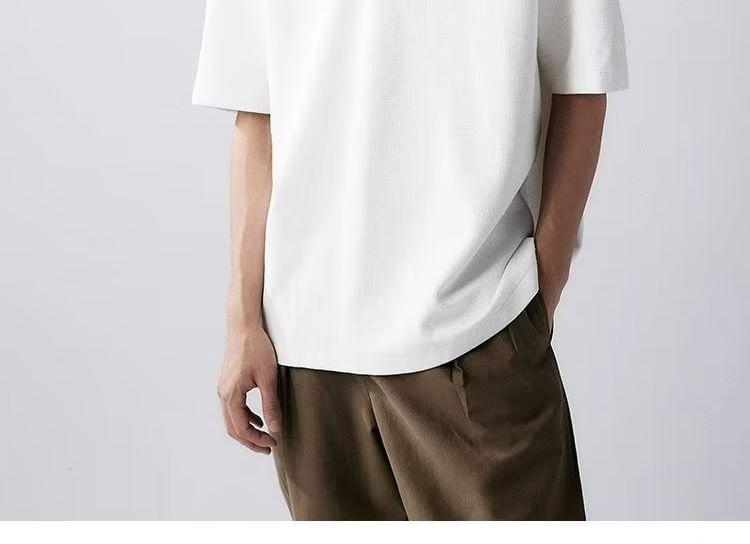 Short-Sleeve Plain Polo Shirt Product Image