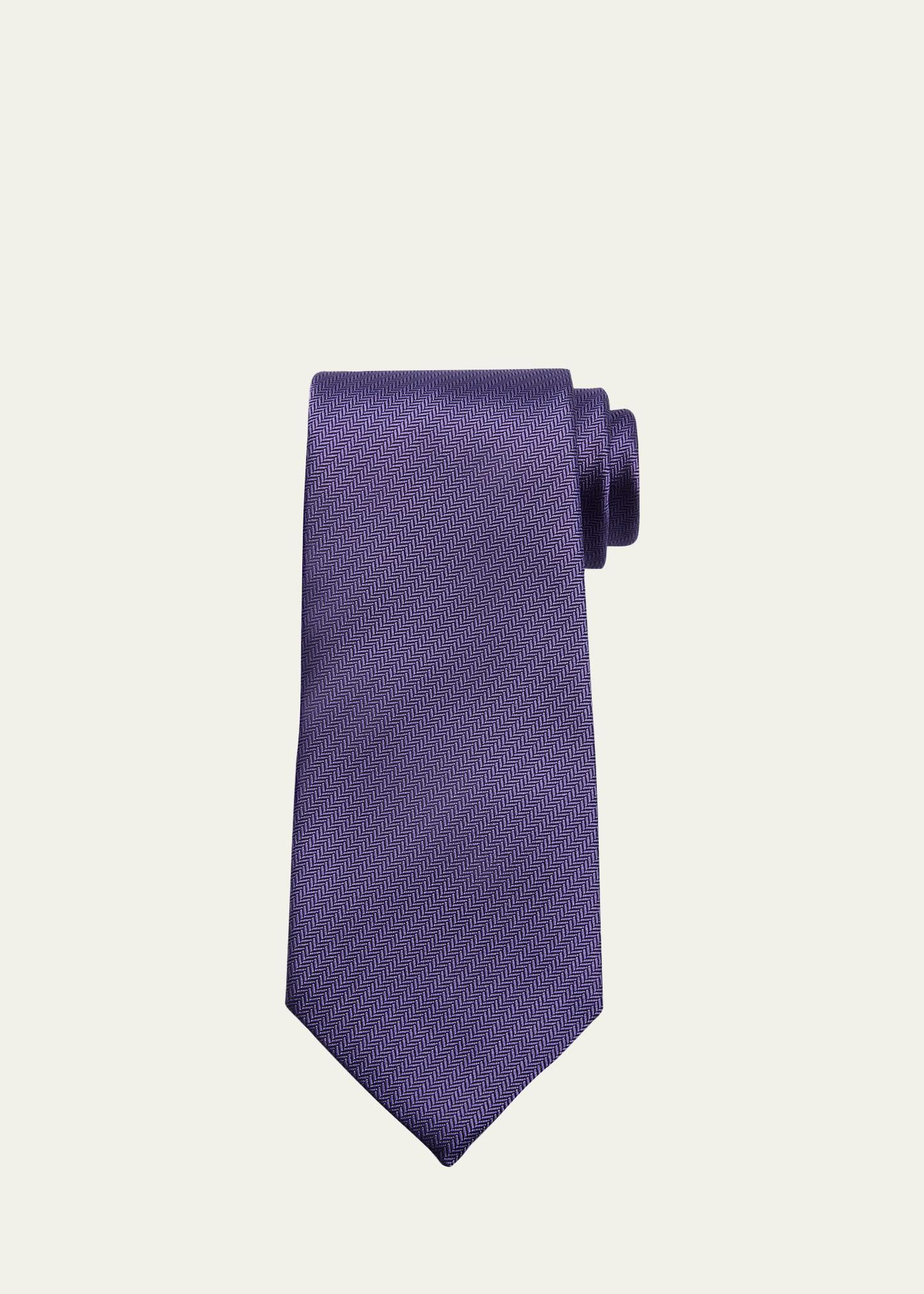 Mens Herringbone Silk Tie Product Image