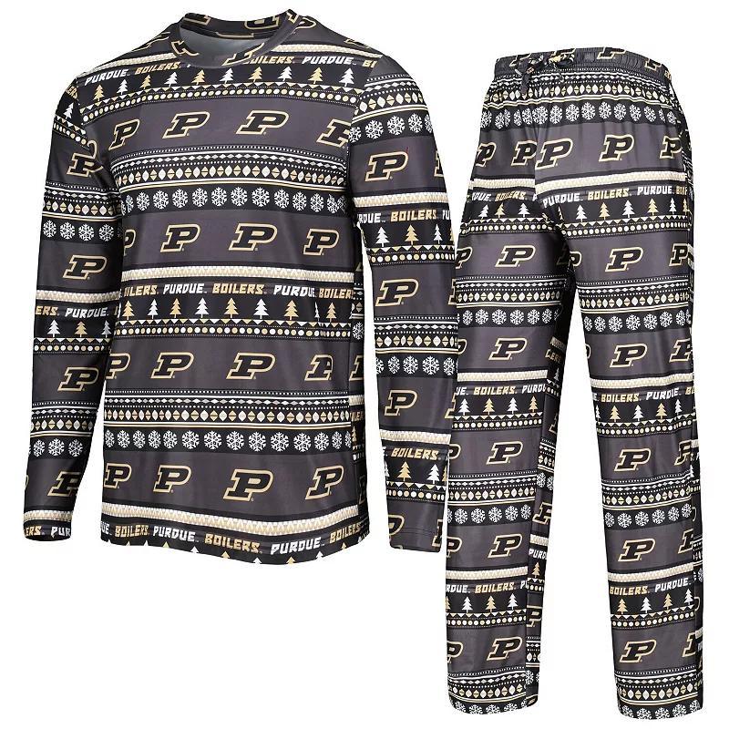 Mens Concepts Sport Purdue Boilermakers Swivel Long Sleeve T-Shirt & Pants Sleep Set Product Image