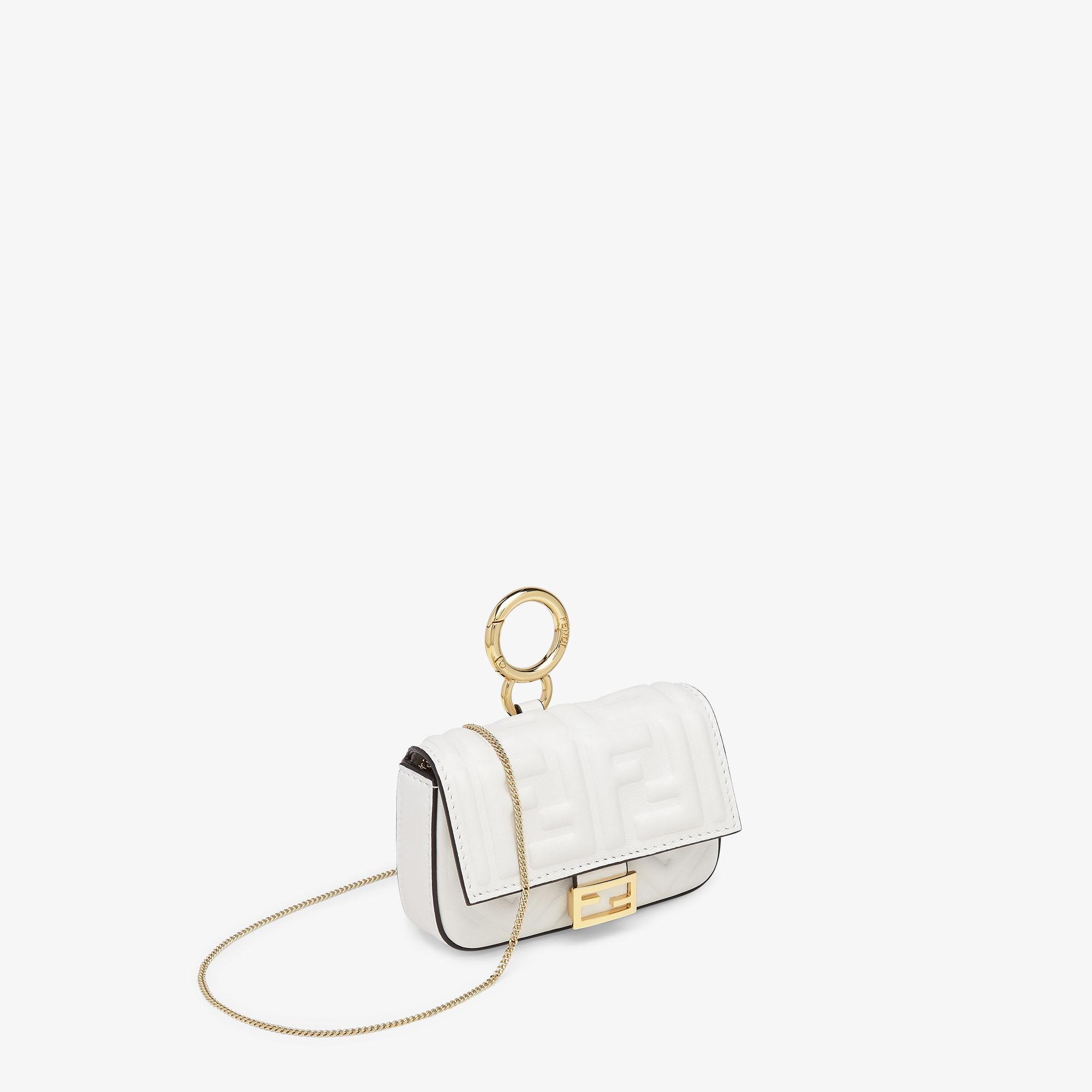 Nano Baguette CharmWhite nappa leather charm Product Image