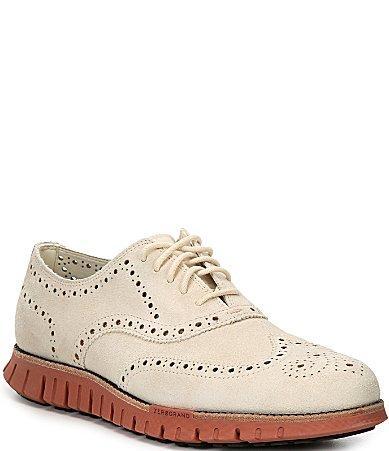 Cole Haan Mens ZERGRAND Remastered Wingtip Suede Oxfords Product Image