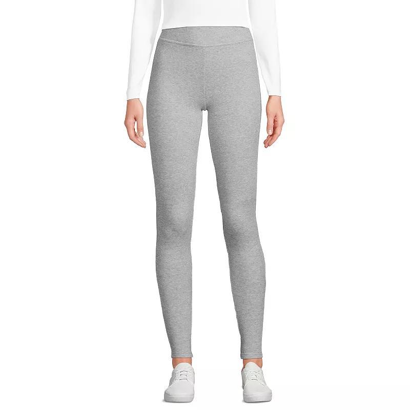 Womens Lands End Serious Sweats Fleece Lined Leggings Gray Grey product image