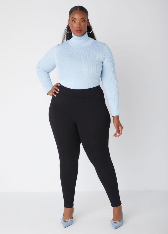 Plus Size Ribbed Pullover Turtleneck Sweater, - Ashley Stewart Product Image