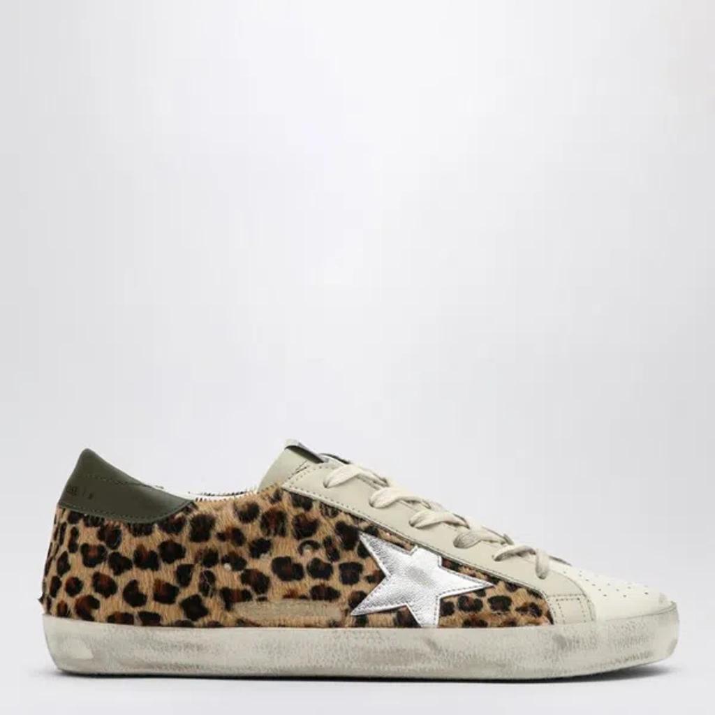 GOLDEN GOOSE Sneakers Super Star In Leopard-print Pony Skin In Cream Product Image