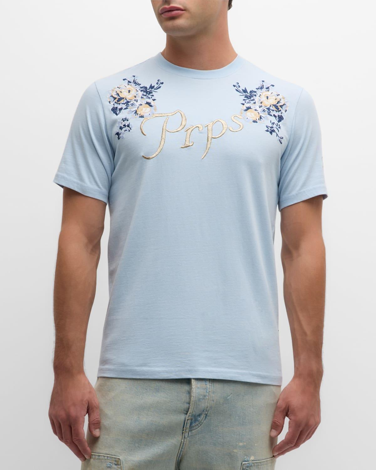 Mens Gardenia Embroidered T-Shirt Product Image