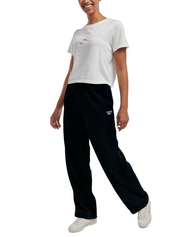 Reebok Womens Straight-Leg Fleece Sweatpants Product Image