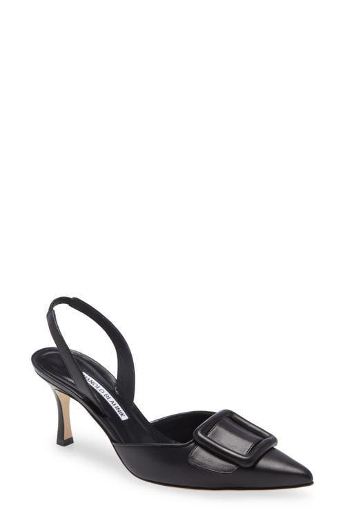 Manolo Blahnik Maysli Buckle Slingback Pointed Toe Pump Product Image